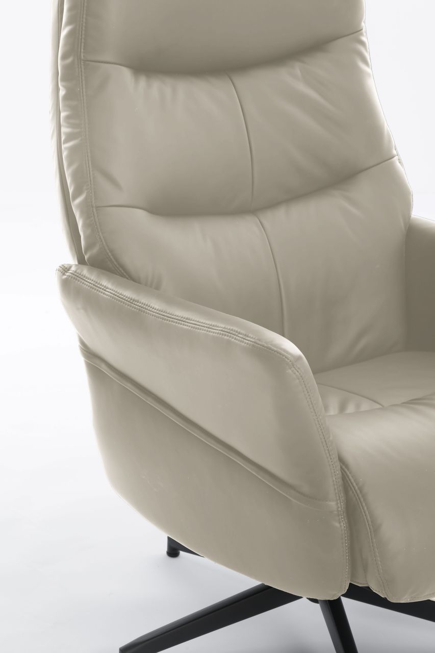 Happy Home Happy Home gepolsteter Relaxsessel mit Hocker HWP62-BEI beige