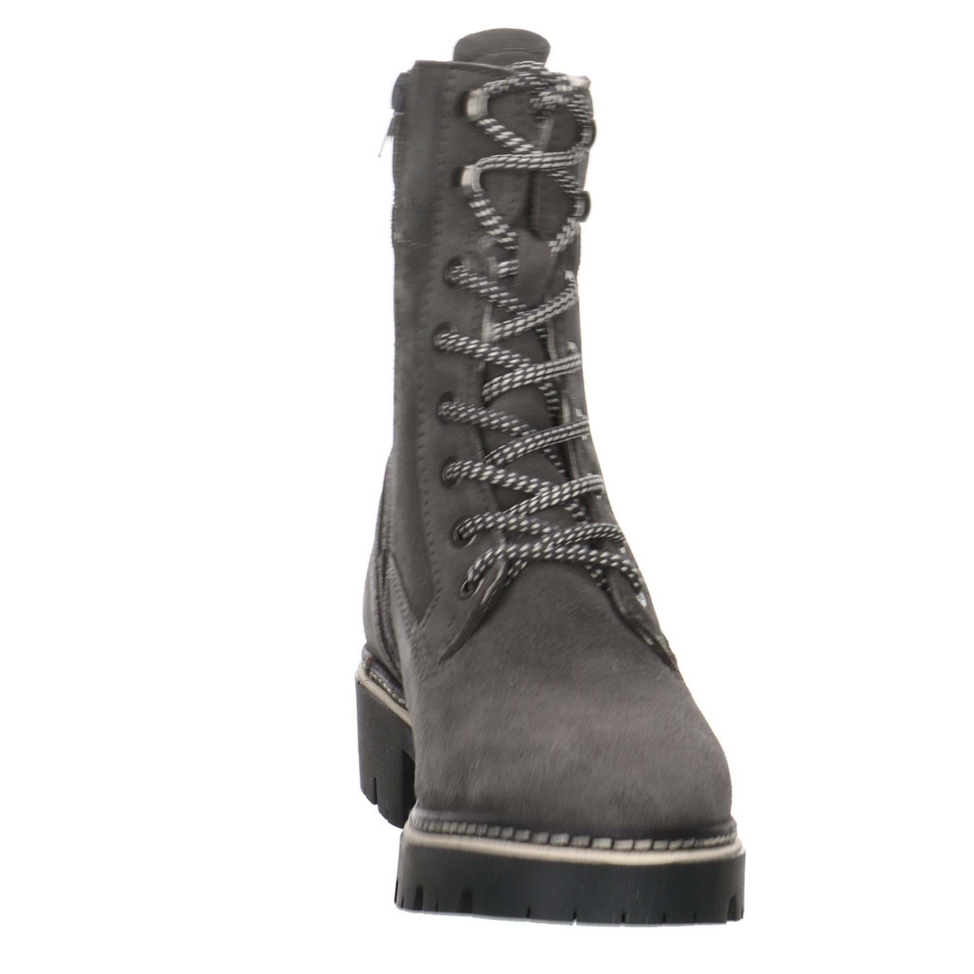 Tamaris Boots Lederkombination uni Schnürstiefel Lederkombination