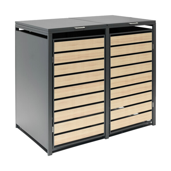 Stahl-Mülltonnenbox, 2 x 240 l