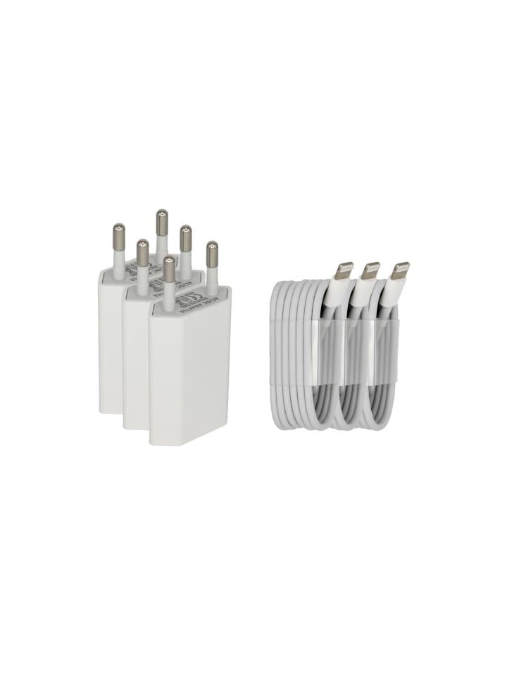 trendyoo 3er Pack USB Netzstecker   USB Ladekabel für Apple iPhone kompatibel günstig kaufen onesize