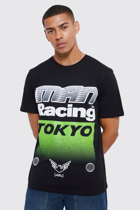 T-Shirt mit Tokyo Moto Racing Print