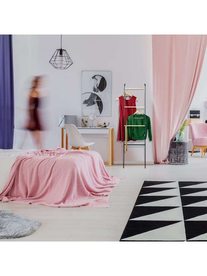relaxdays Handtuchleiter in Schwarz günstig kaufen onesize