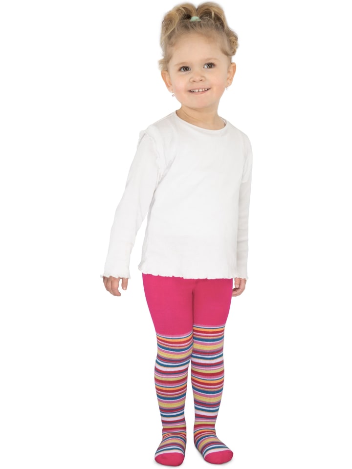 normani Baby Thermostrumpfhose -Ringelmuster in Pink günstig kaufen