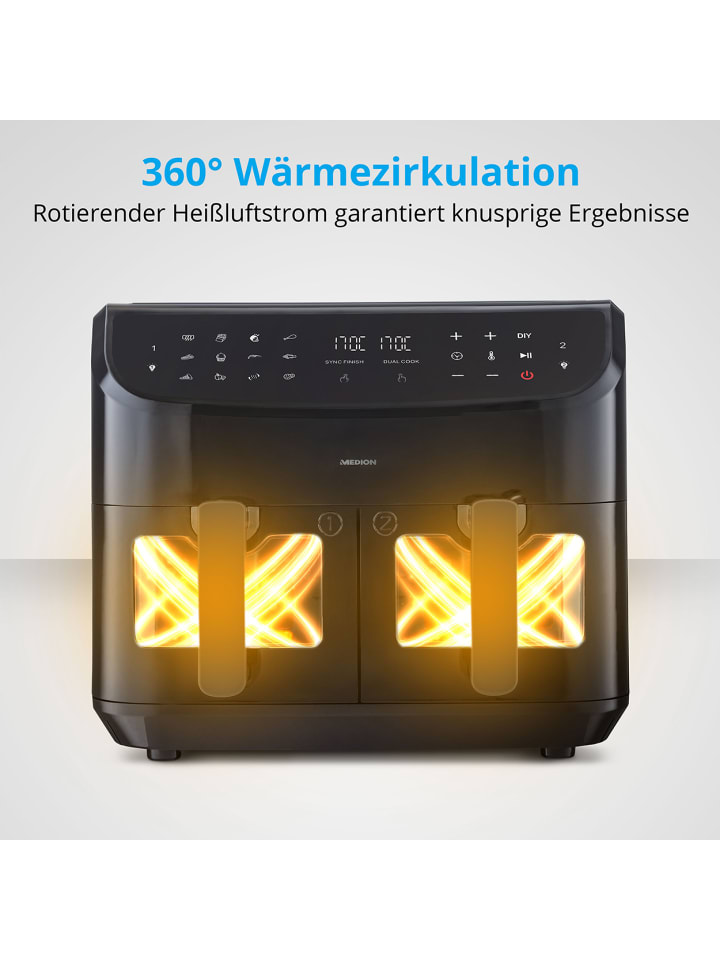 Medion Heißluftfritteuse MD 11760 in schwarz günstig kaufen onesize