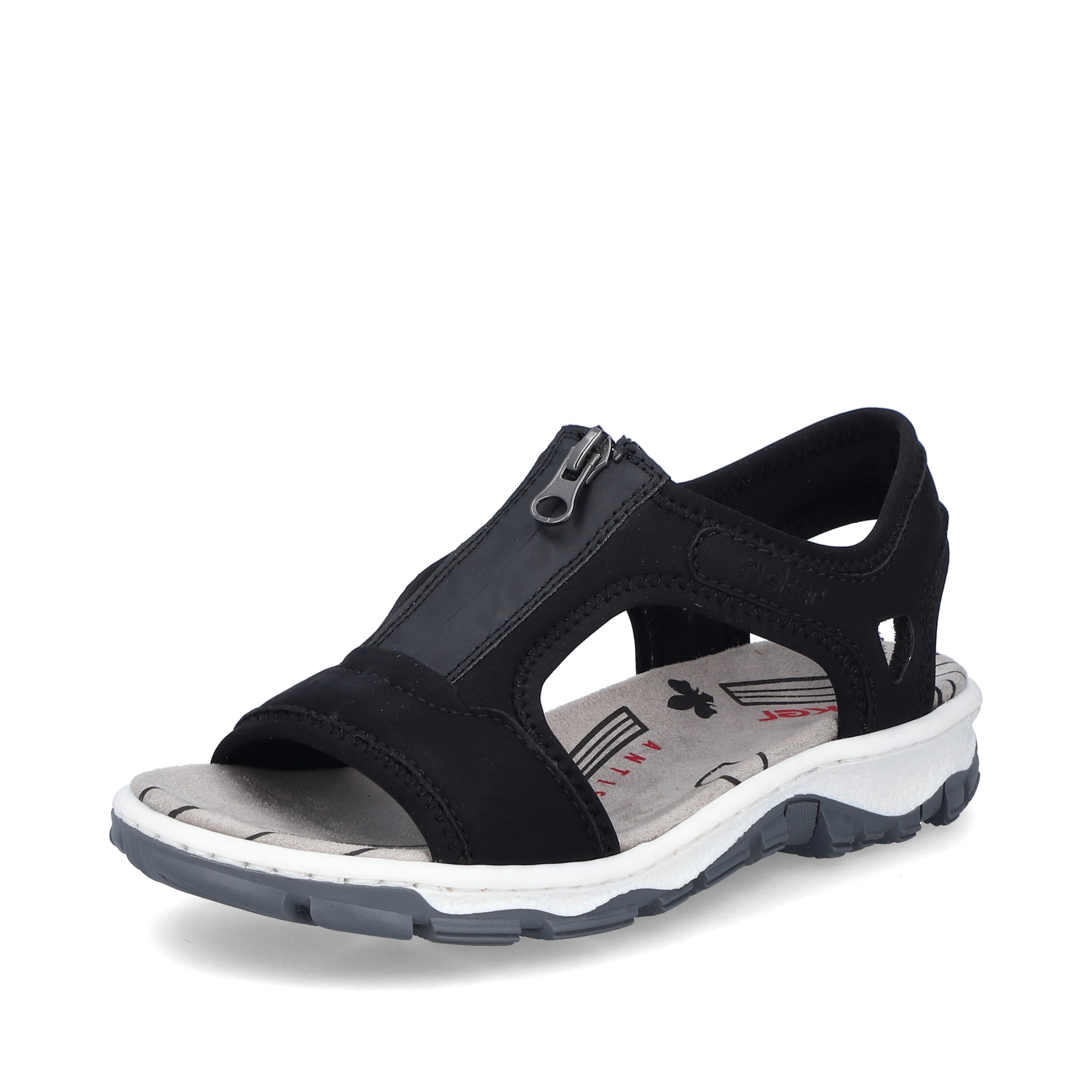Rieker Damen Trekkingsandalen tiefschwarz