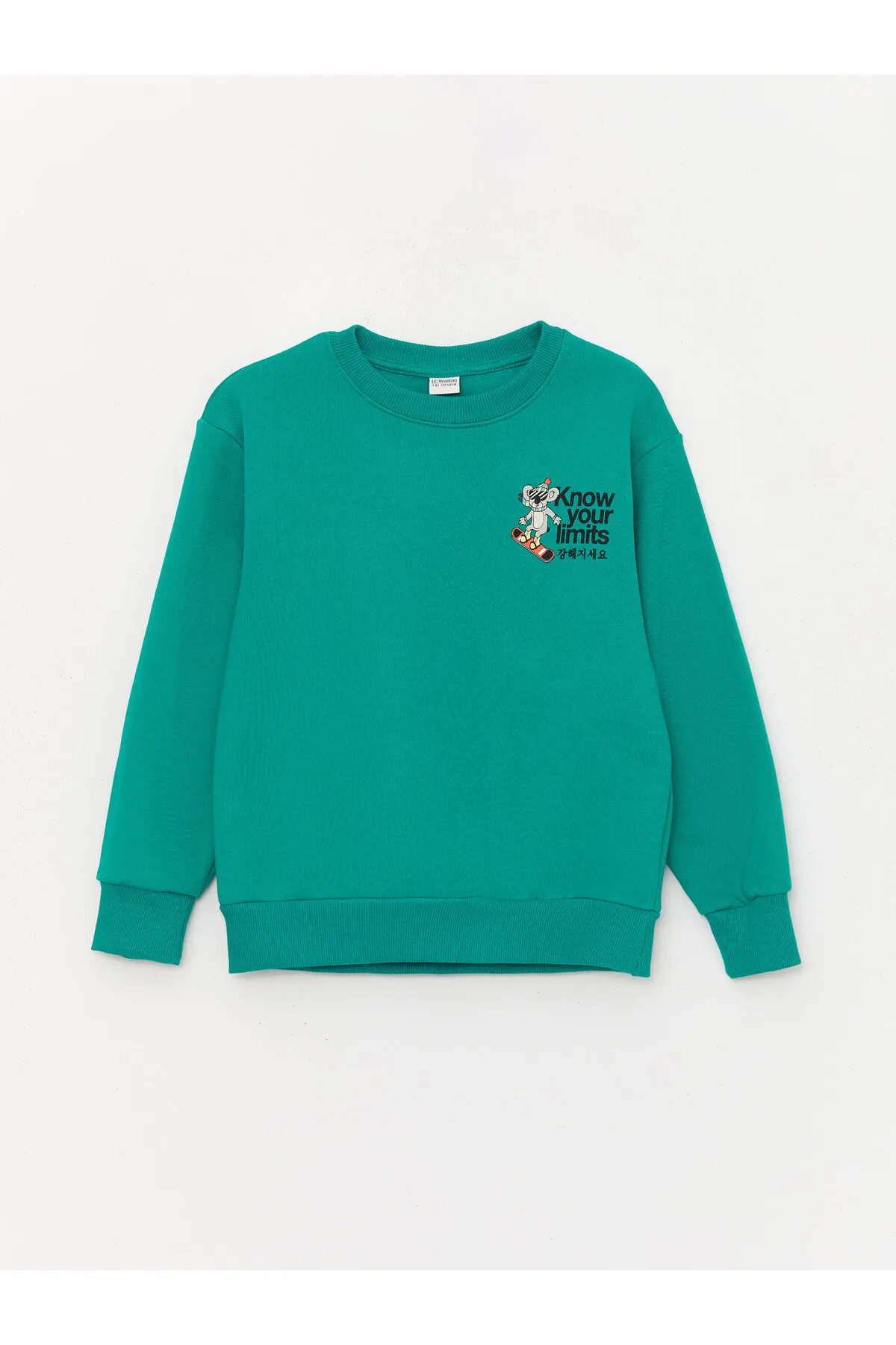 LC Waikiki  Bequemes bedrucktes Jungen-Sweatshirt mit Rundhalsausschnitt