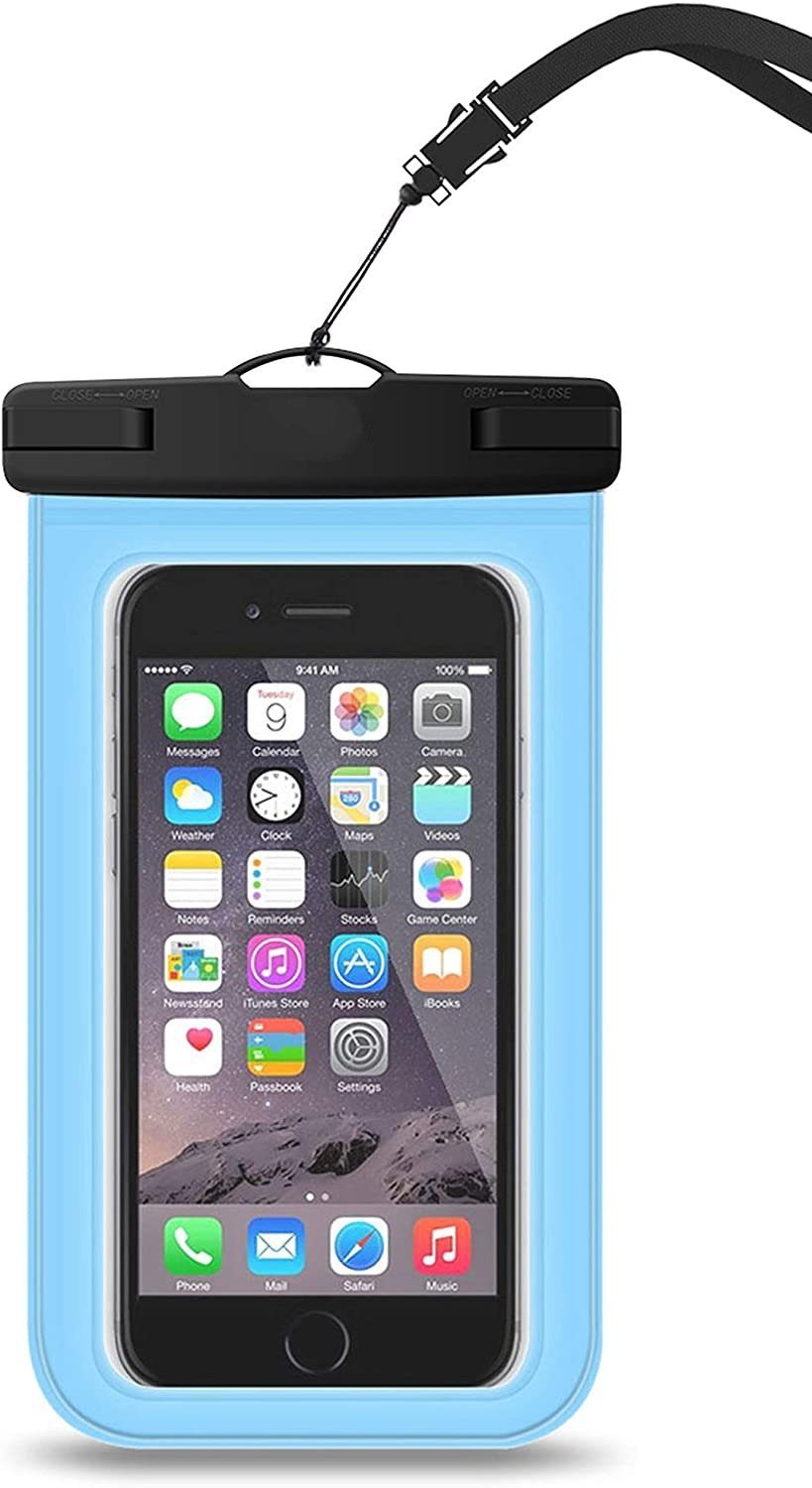 MORRENT Handyhülle wasserdichte Handyhülle Unterwasser Wasserfeste - 7 Zoll DOPPELT VERSIEGELT Wasserdicht Handy Hülle Handytasche für iPhone 12 SE 11 Pro XS Max XR X 8 7 6+ Samsung Huawei etc 17,8 cm (7 Zoll)