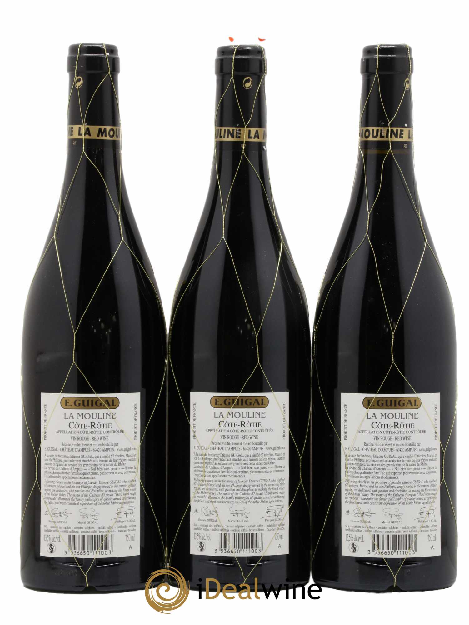 Côte-Rôtie La Mouline Guigal  2016 - Lot de 3 Bouteilles