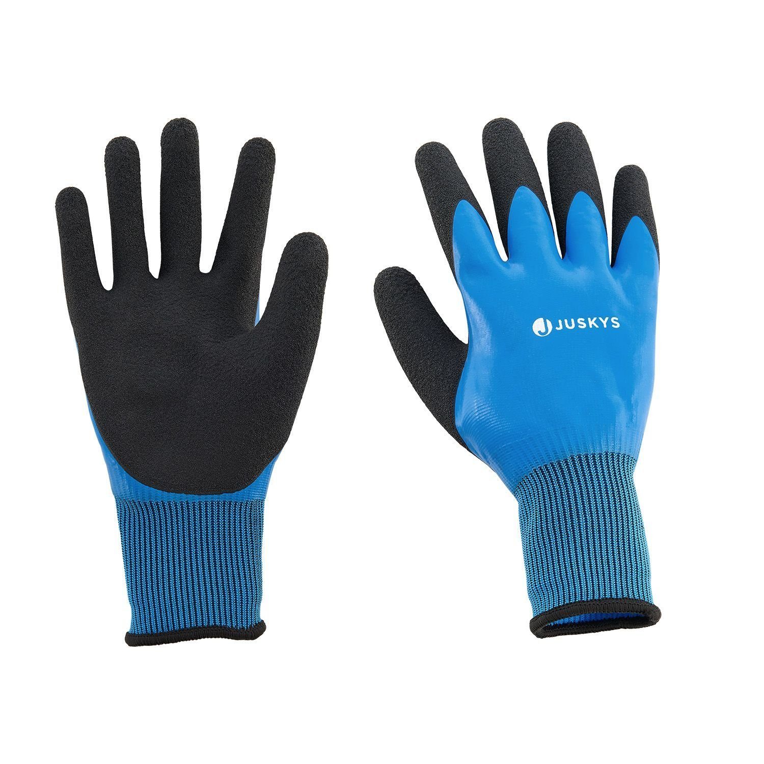 Juskys Schubkarre Garden, 100L, bis 210 kg, Luftreifen, verzinkte Wanne, inkl. Handschuhe