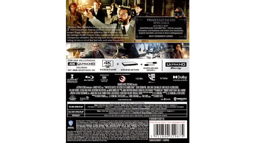 Phantastische Tierwesen: Dumbledores Geheimnisse  (+ Blu-ray)