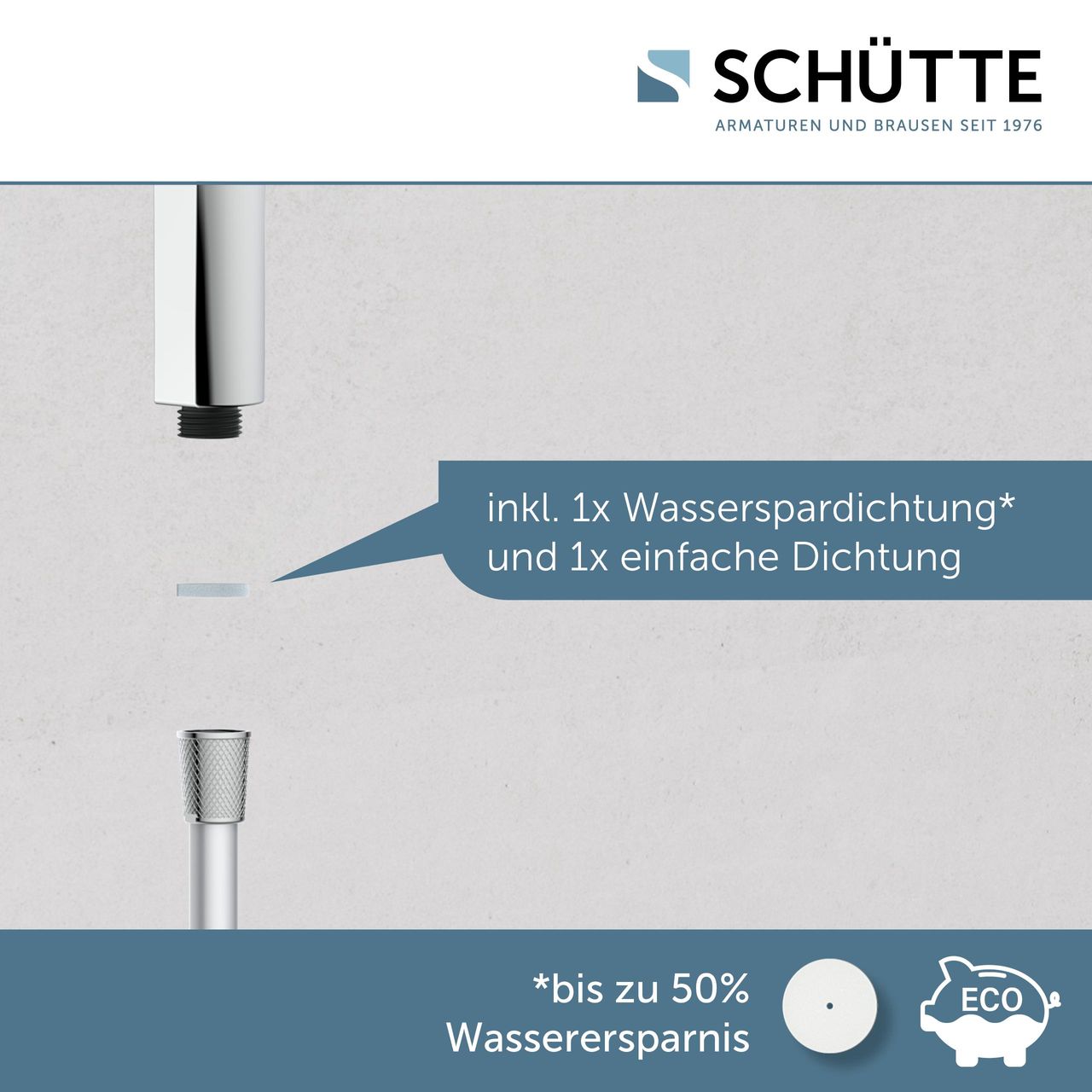 Schütte Handbrause SAMOA RAIN, Duschbrause mit 3 Strahlarten Chrom/Anthrazit