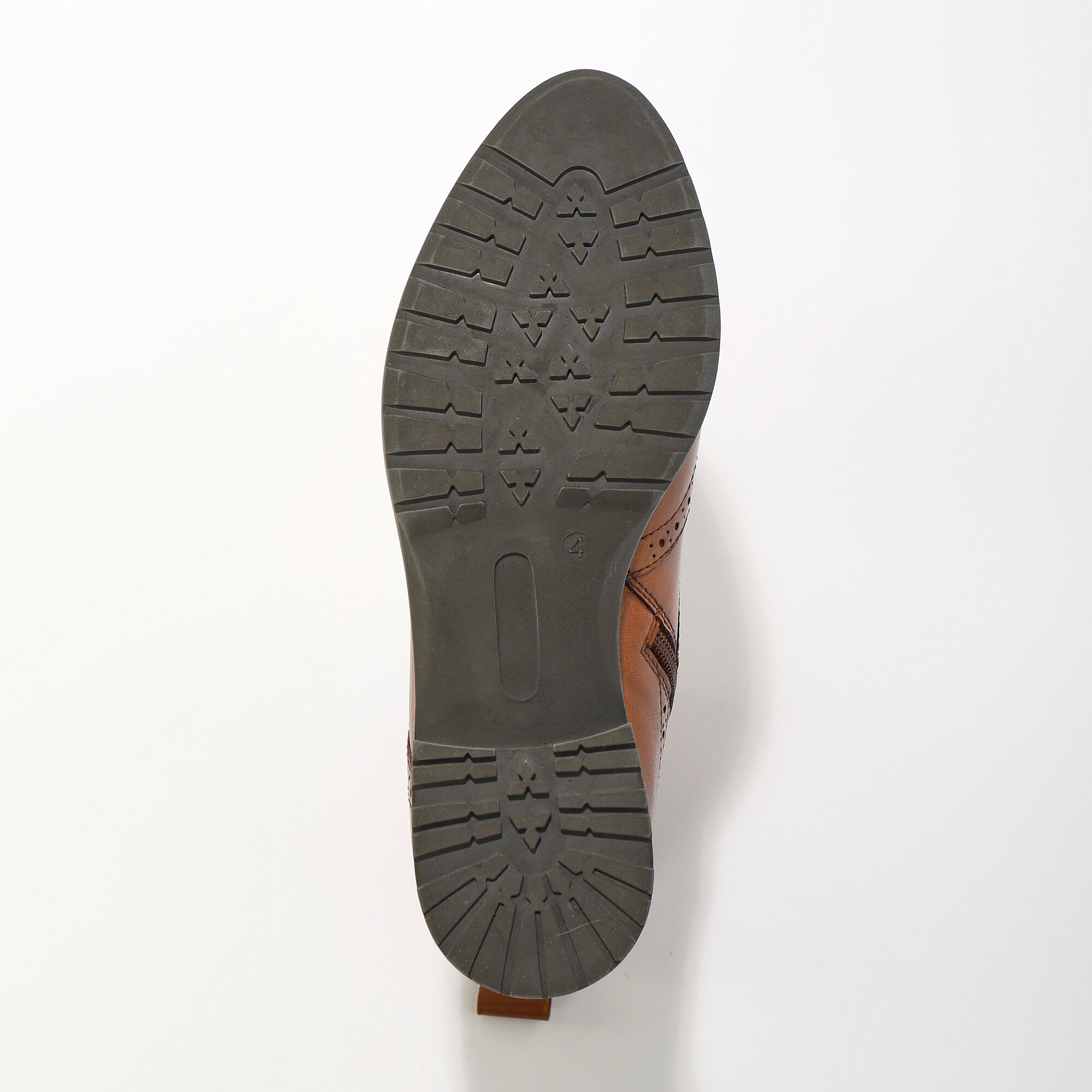 Bottines montantes doublées à lacets en cuir fleuri