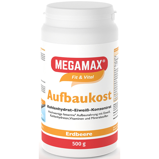 MEGAMAX Aufbaukost Erdbeere Pulver  500 g  Pulver