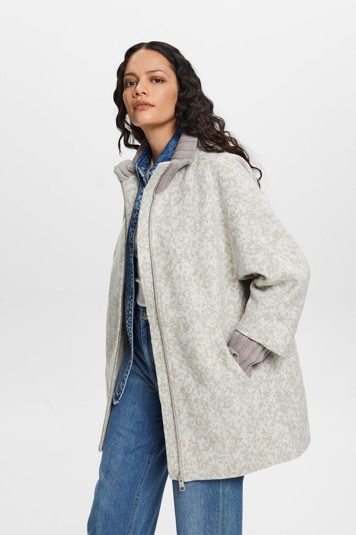 Recycelt: Lange strukturierte Jacke