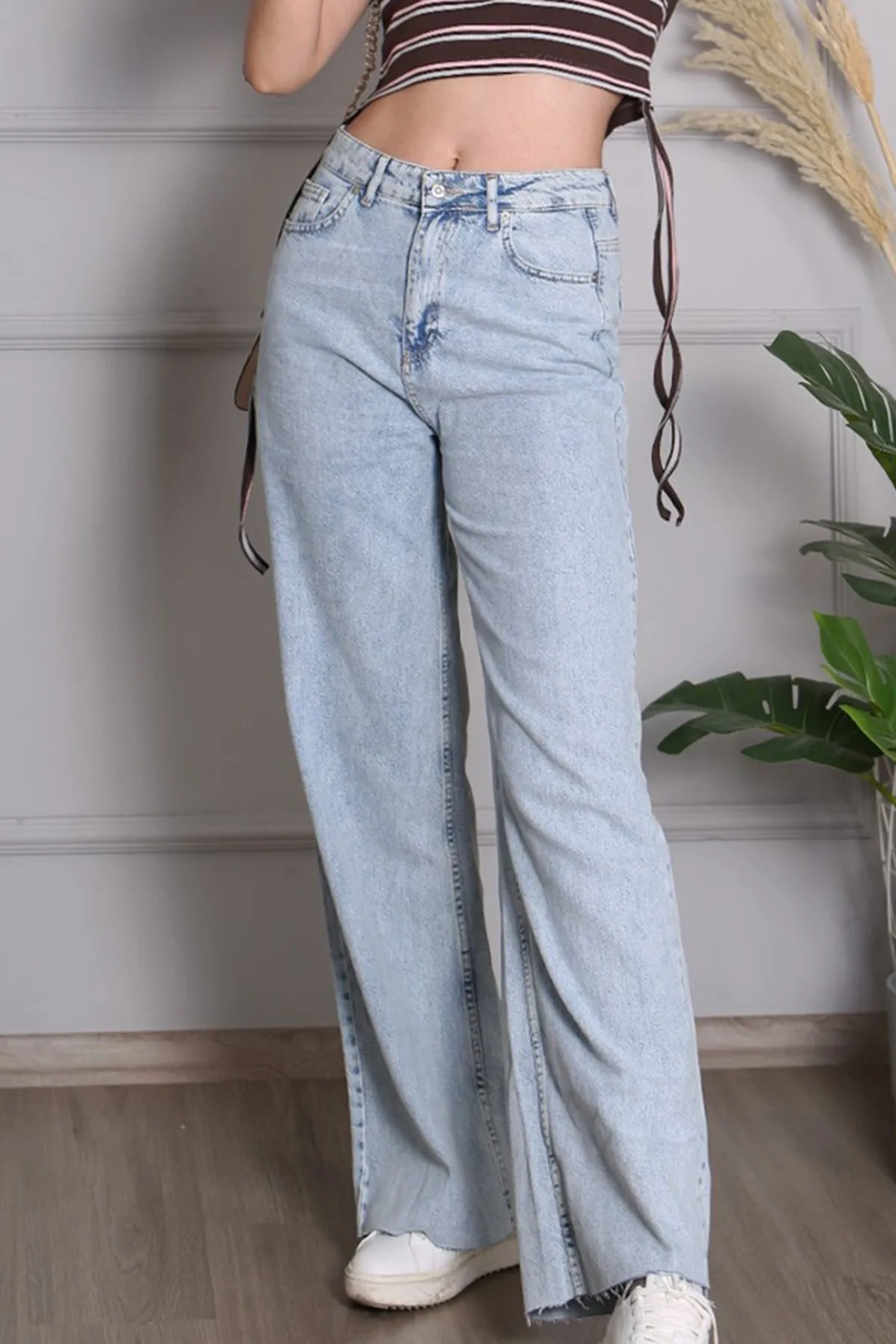 Madmext  Mad Girls – Hellblaue Palazzo-Jeans MG1037