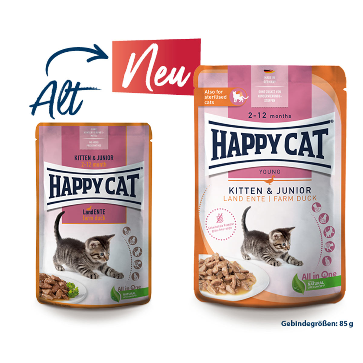 Happy Cat Tray Kitten & Junior Land Geflügel kaufen bei ZooRoyal