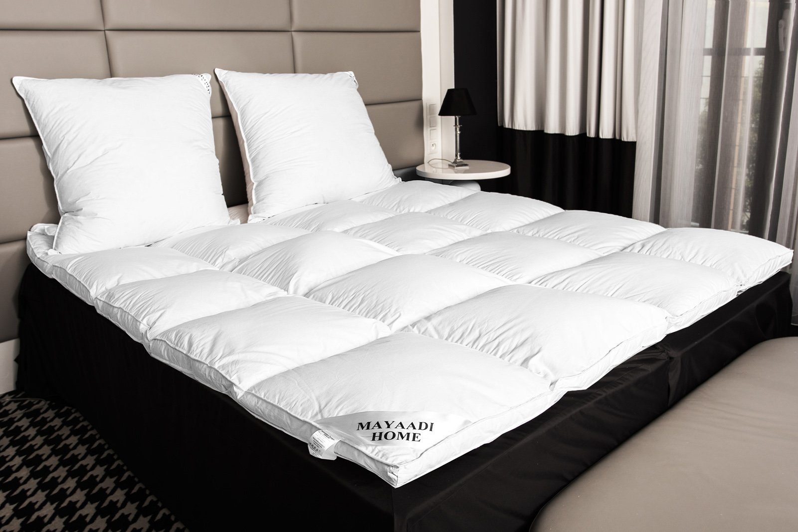 Matratzenauflage HS68 Matratzenauflage Topper Unterbett 90 % Federn, Mayaadi Home