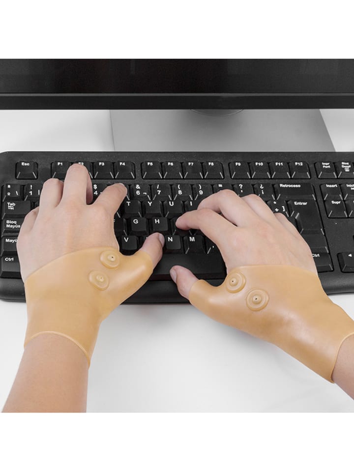 InnovaGoods 2er-Set: Handgelenk-Gel-Pads in Beige günstig kaufen onesize