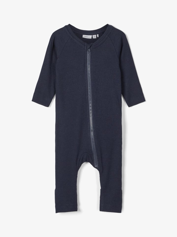 name it Jungen Strampler ohne Fuß mit Reißverschluss in Blau günstig kaufen