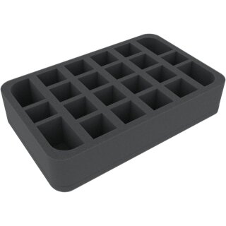 Feldherr 55 mm Half-Size Schaumstoffeinlage mit 22 Fächern