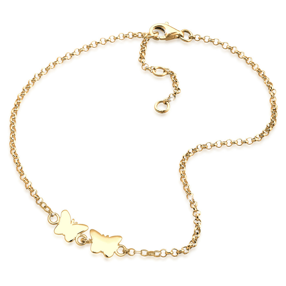 Elli Elli Bracelet de Cheville Schmetterling 925 Sterling Silber Bijoux