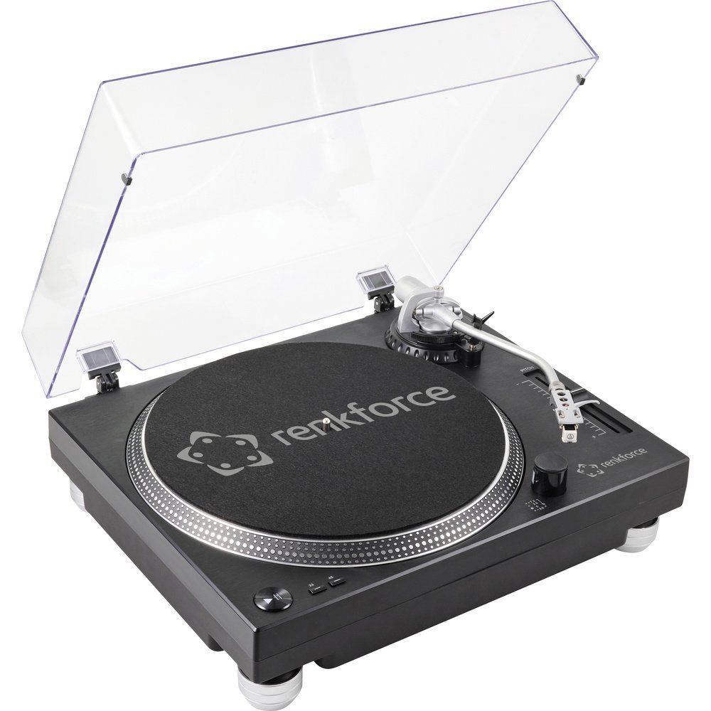 Renkforce Renkforce RF-TURBD-010 USB-Plattenspieler Riemenantrieb Schwarz Plattenspieler