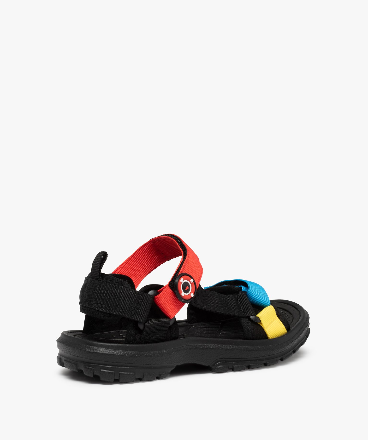 Sandales sport Garçon à brides textiles multicolores noir | GEMO