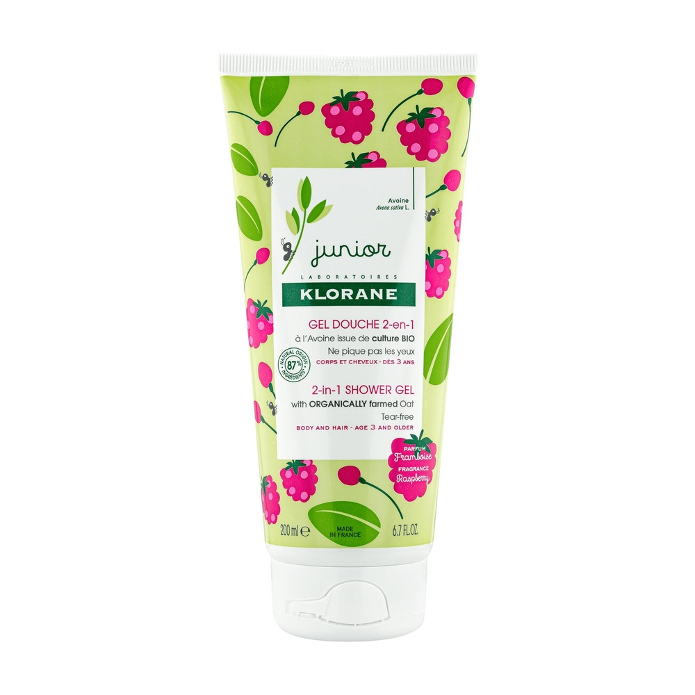 Klorane PETIT JUNIOR Gel corps cheveux Framboise  200 ml Gel corps cheveux