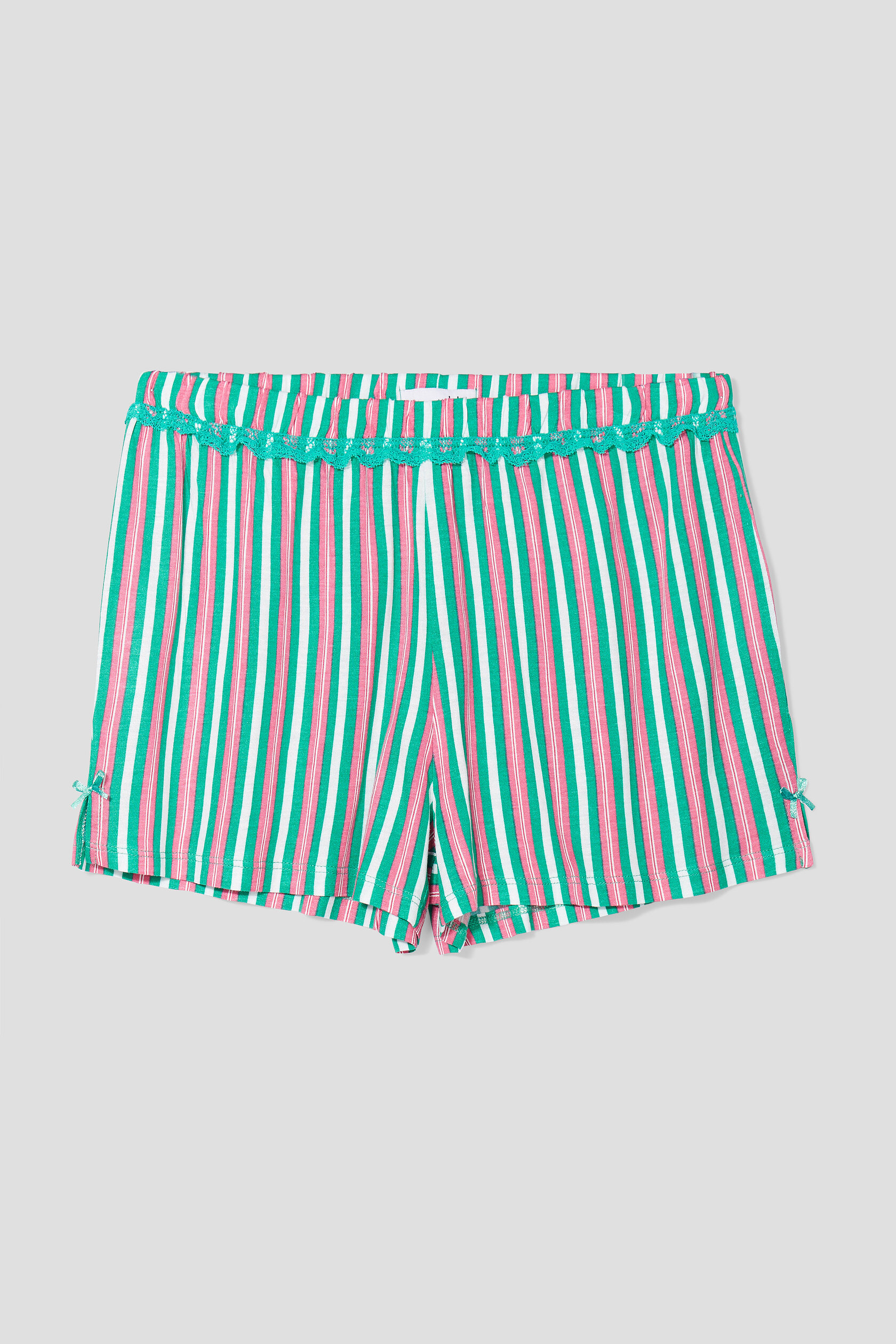 Bas de pyjama short liseré dentelle ecru femme | La Halle