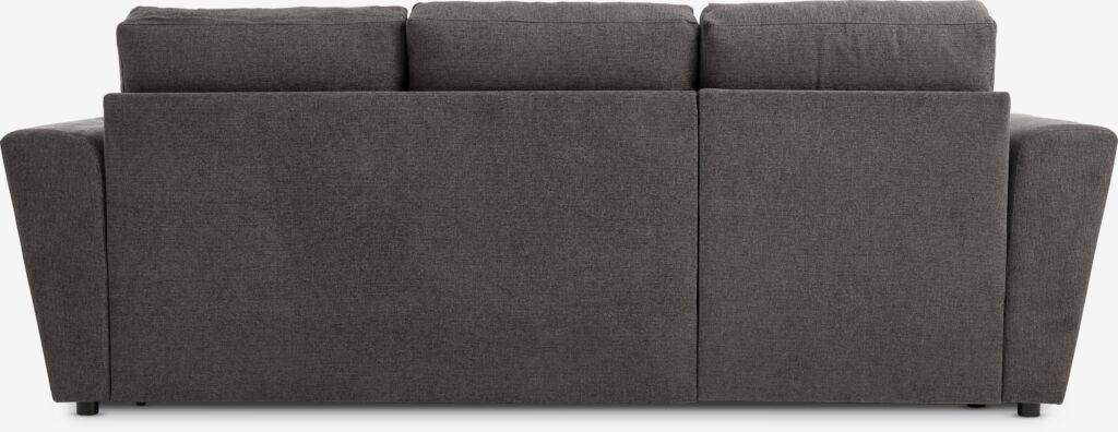 VEJLBY Sofa rozkładana z szezlongiem VEJLBY ciemnoszara tkanina