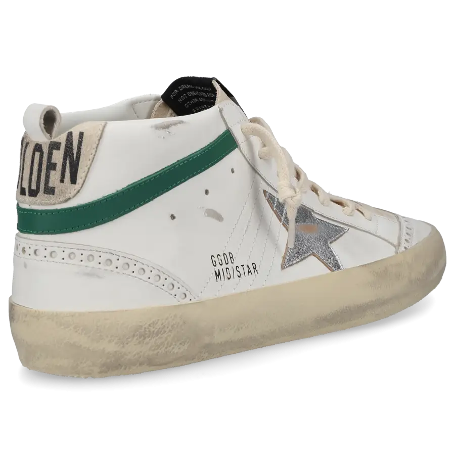 Golden Goose - Sneaker high MID STAR CLASSIC Kalbsleder - weiß
