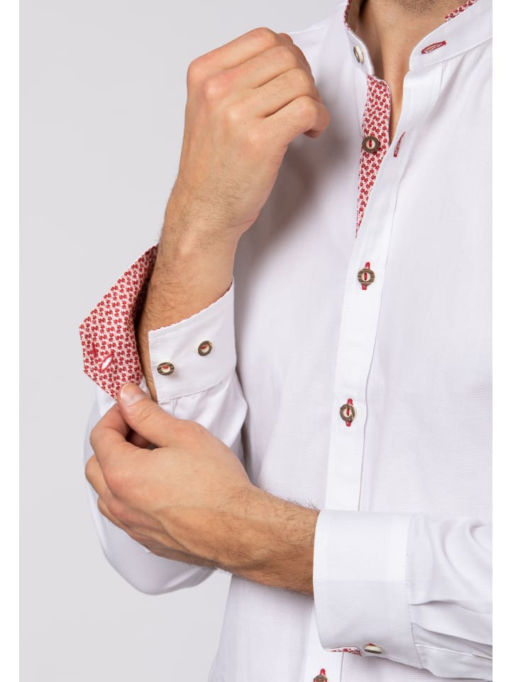 Stockerpoint Stockerpoint Trachtenhemd Raffa in weiss-rot günstig kaufen