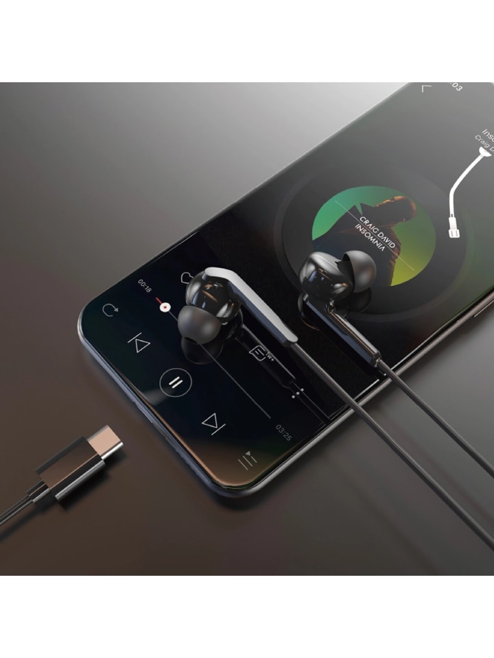 COFI 1453 Kabelgebundener USB-C In-Ear-Kopfhörer 1,2 m in Schwarz günstig kaufen 120 cm