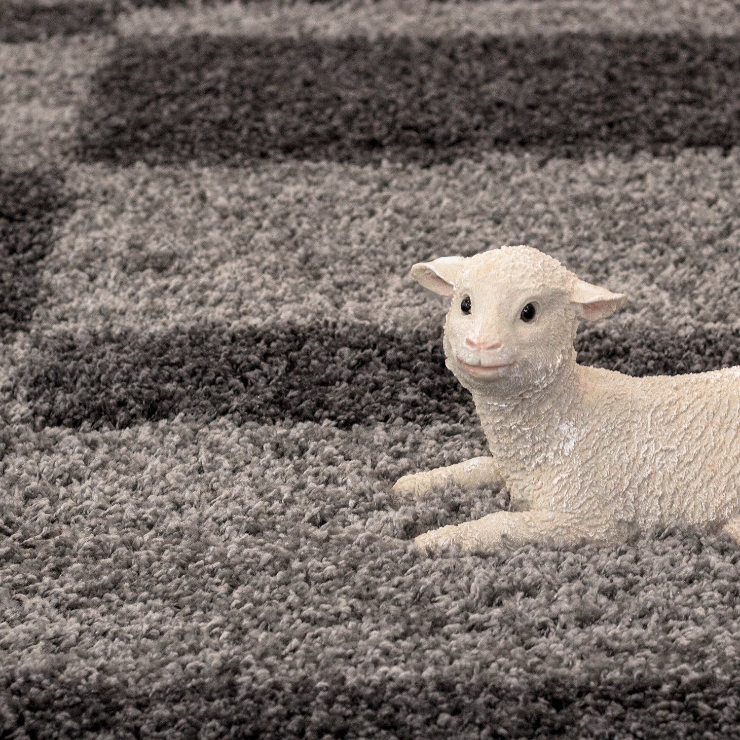 Hochflor-Teppich Kariert Design, Carpetsale24, Läufer, Höhe: 30 mm, Teppich Kariert Design Teppich im modern Stil Teppich Wohnzimmer
