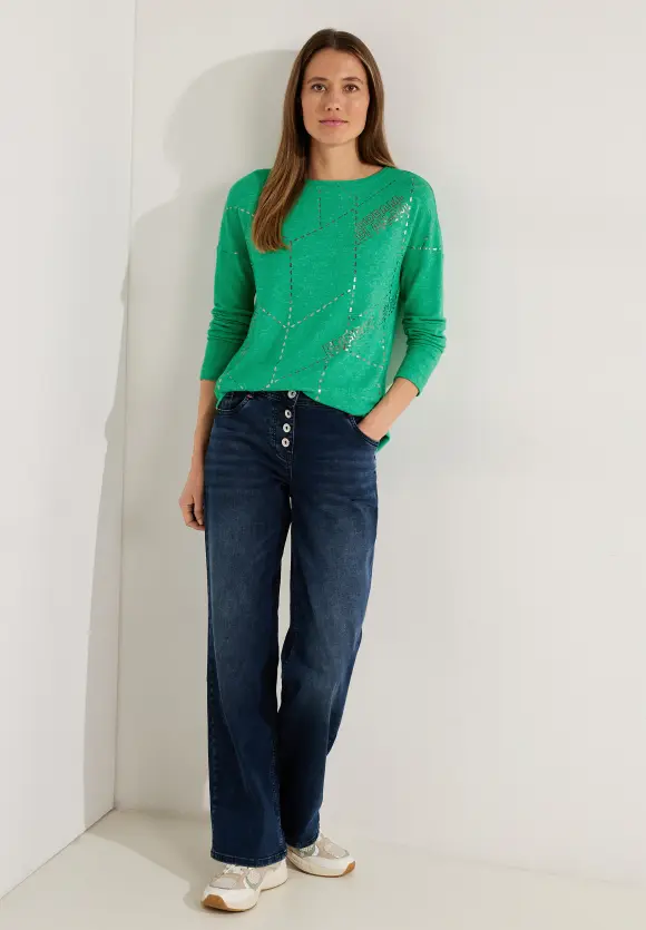 CECIL Langarmshirt mit Folienprint