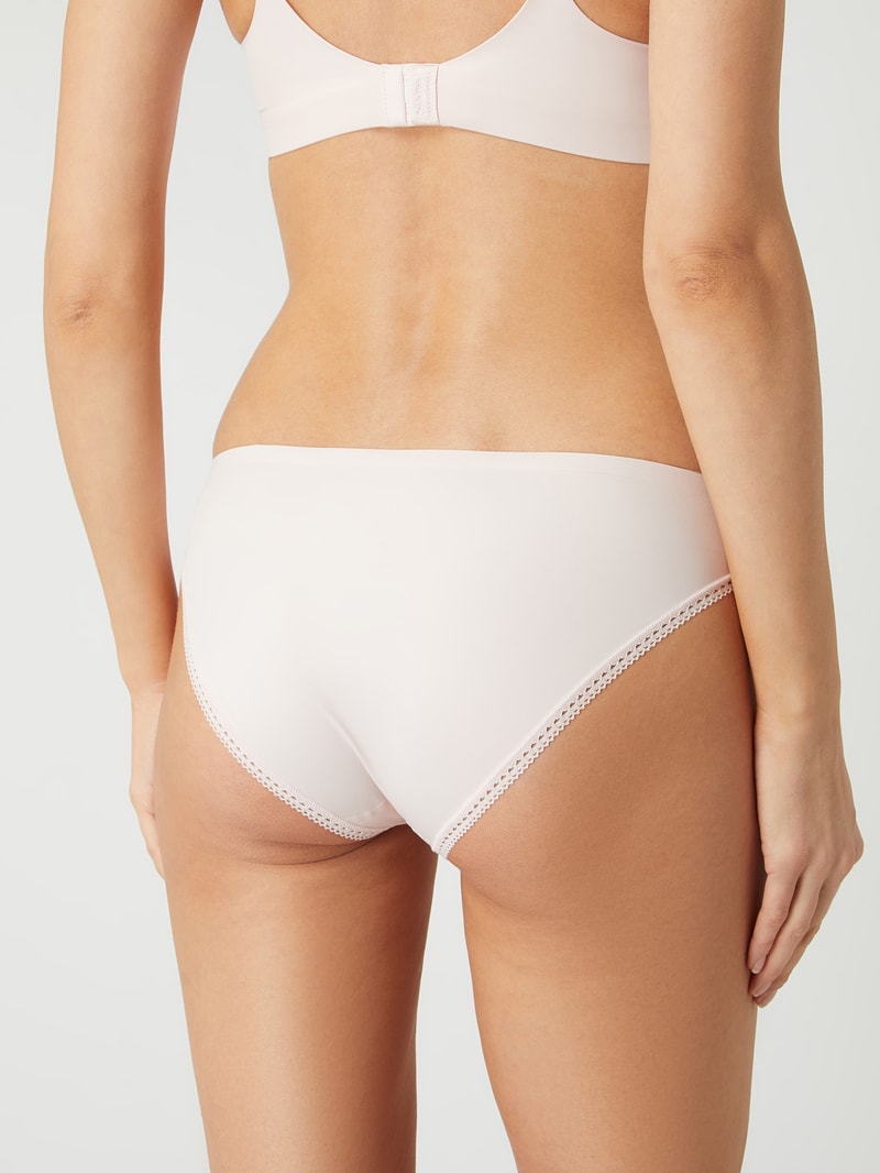 Bustier mit Logo-Bund in hellrosa