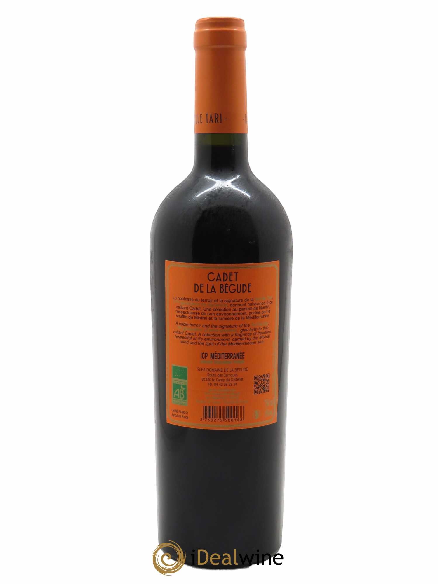 IGP Méditerranée La Bégude Cadet de la Bégude  2021 - Lot de 1 Bouteille