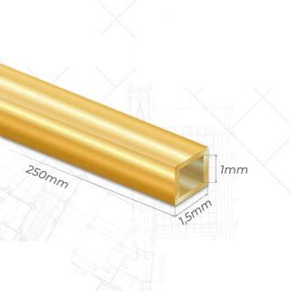 Vierkantrohre aus Messing 1.5mm