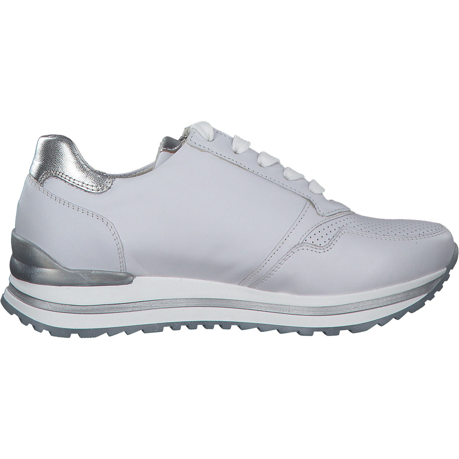 Gabor 26.528, Sneakers Low, Damen, weiss/silber (perf)