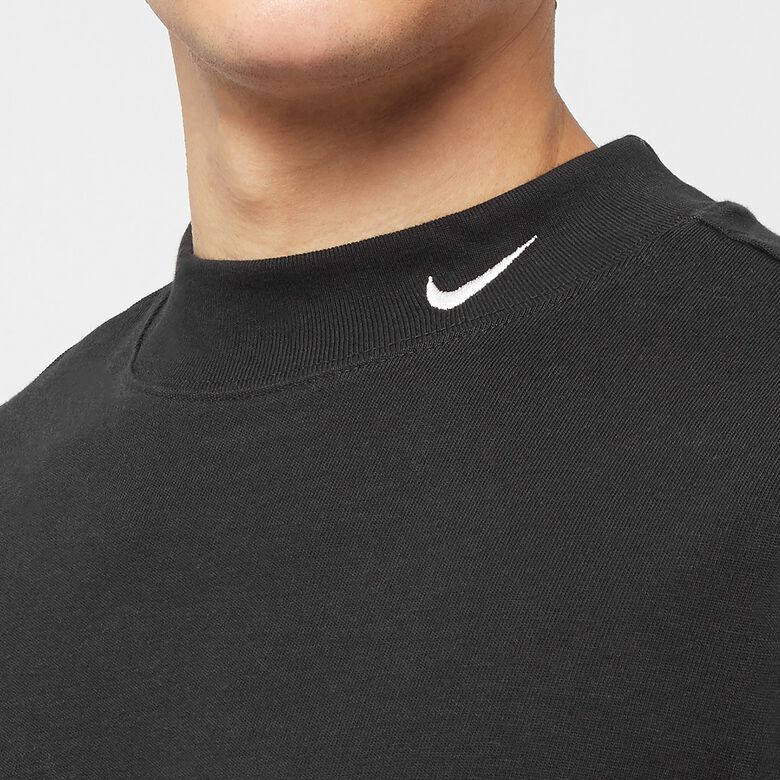 NIKE Life Long Sleeve Mock Neck Shirt black/white