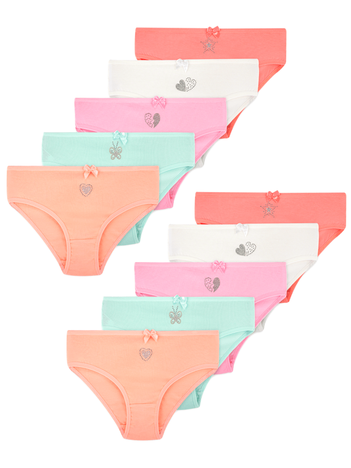 LOREZA 10er Set Slips - Strass - Bunt günstig kaufen