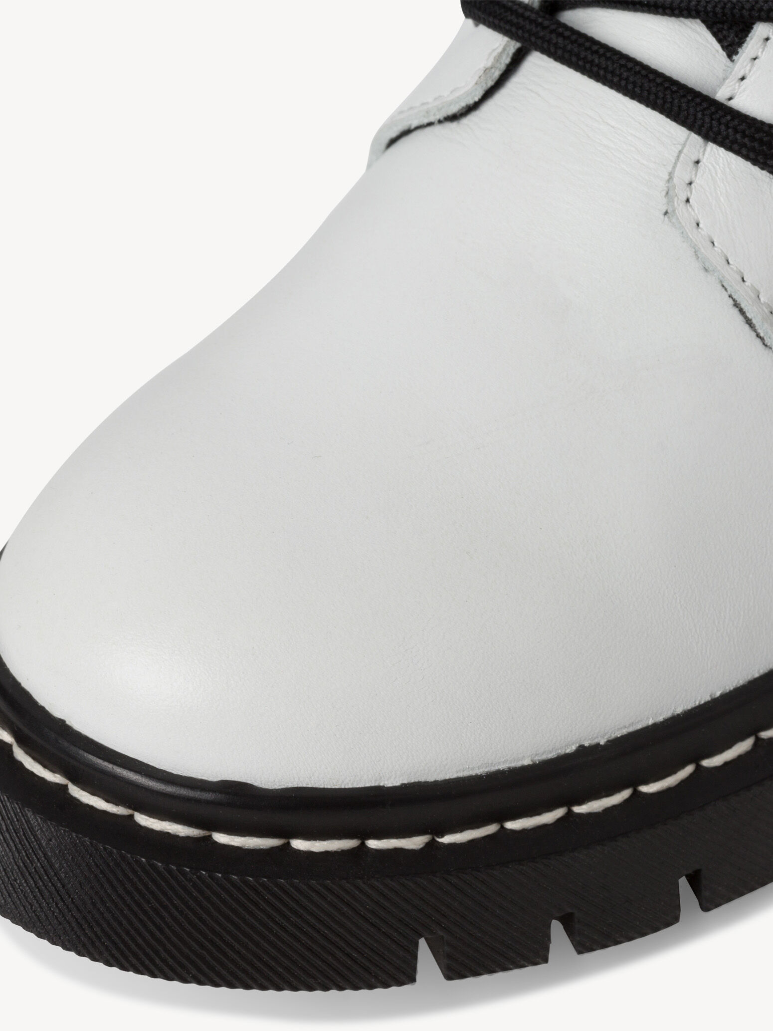 Bottine en cuir - blanc