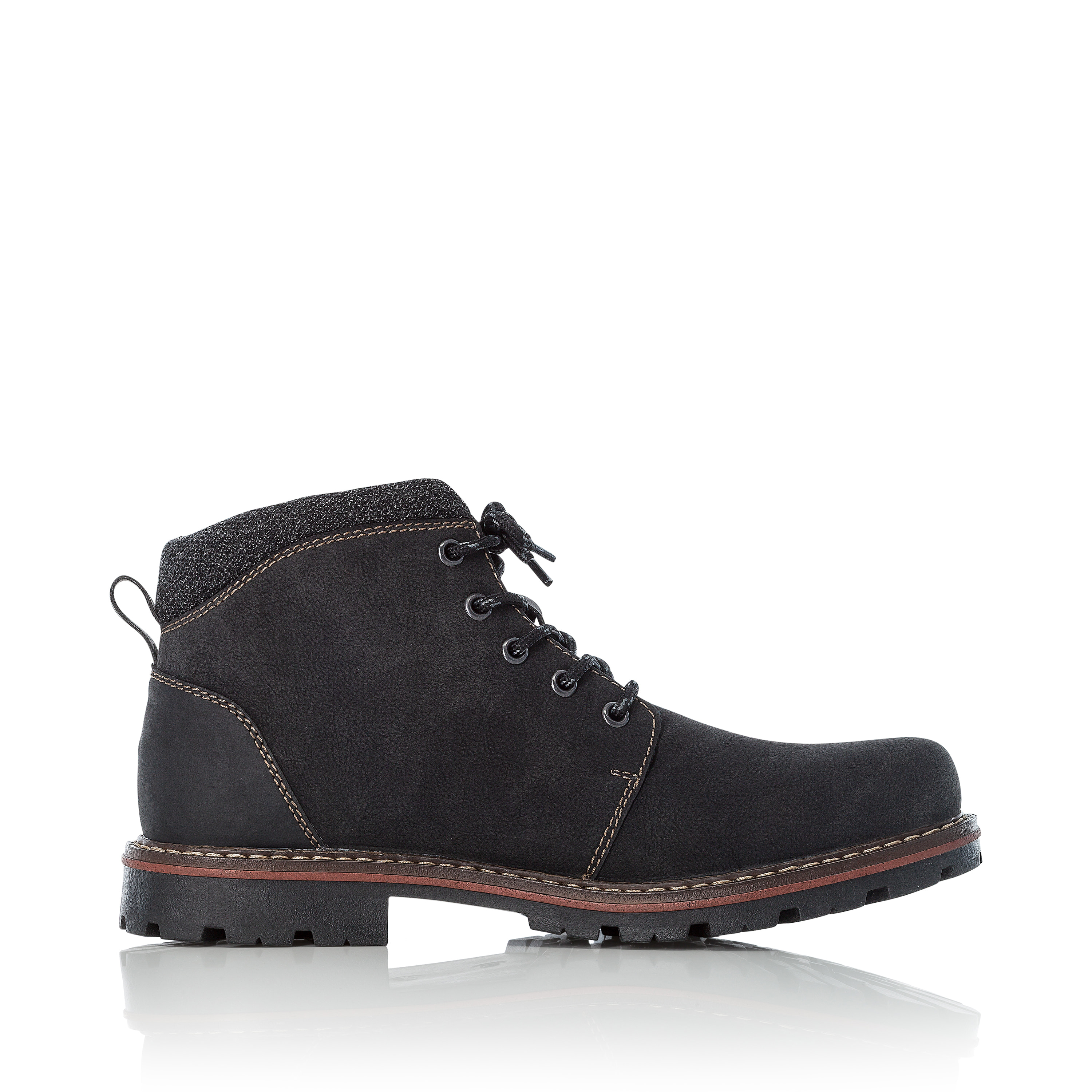 Rieker Herren Schnürstiefel graphitschwarz
