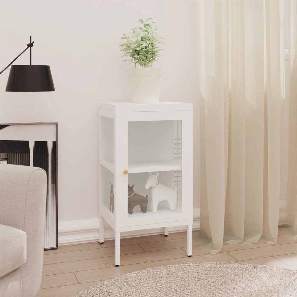 vidaXL Sideboard Sideboard 38x35x70 cm Metall und Glas (1 St)
