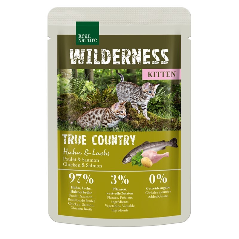 REAL NATURE Nassfutter REAL NATURE WILDERNESS Kitten 12x85g True Country Huhn & Lachs