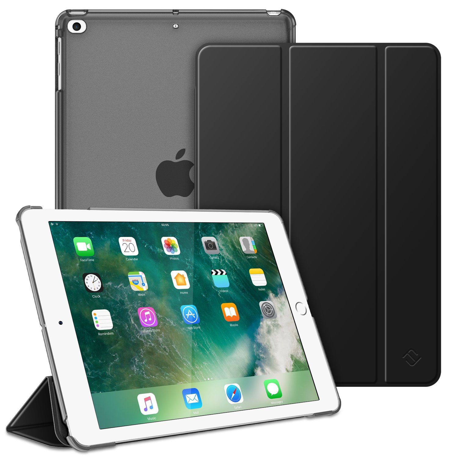 Fintie Tablet-Hülle für iPad 9.7 Zoll 2018/2017, mit transparenter Rückseite Abdeckung 9.7 Zoll, Ultradünn Cover mit Auto Schlaf/Wach für iPad 9.7 6. Gen/ 5. Gen