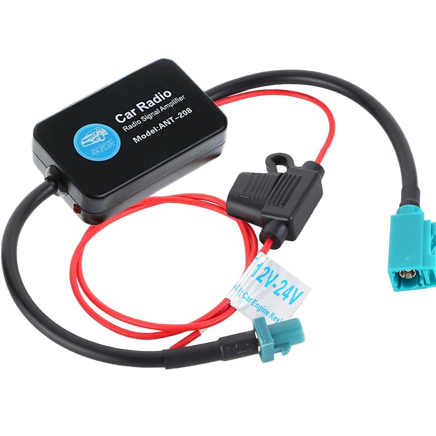 Bolwins A24 Uni Signalverstärker Fakra Autoradio Antennenadapter FM Verstärker Audioverstärker