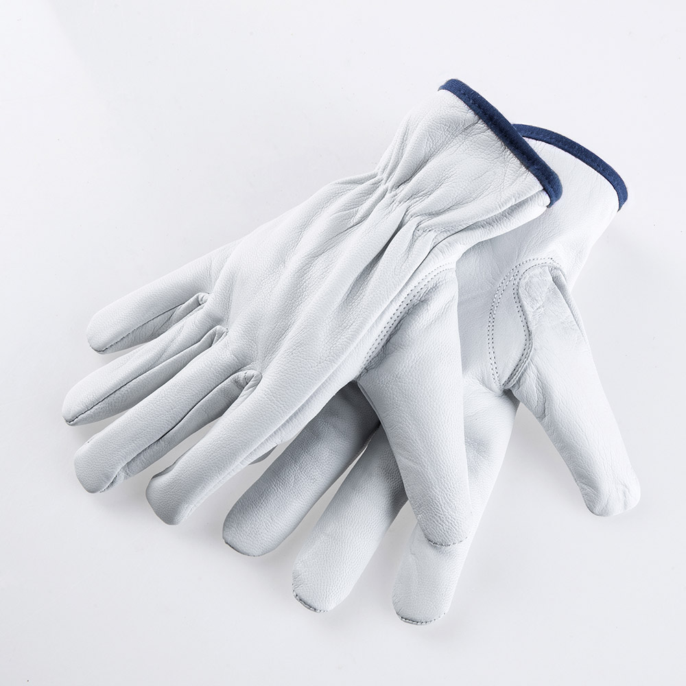 Powertec Garden Ziegenlederhandschuhe, Größe 10 - Dunkelblau