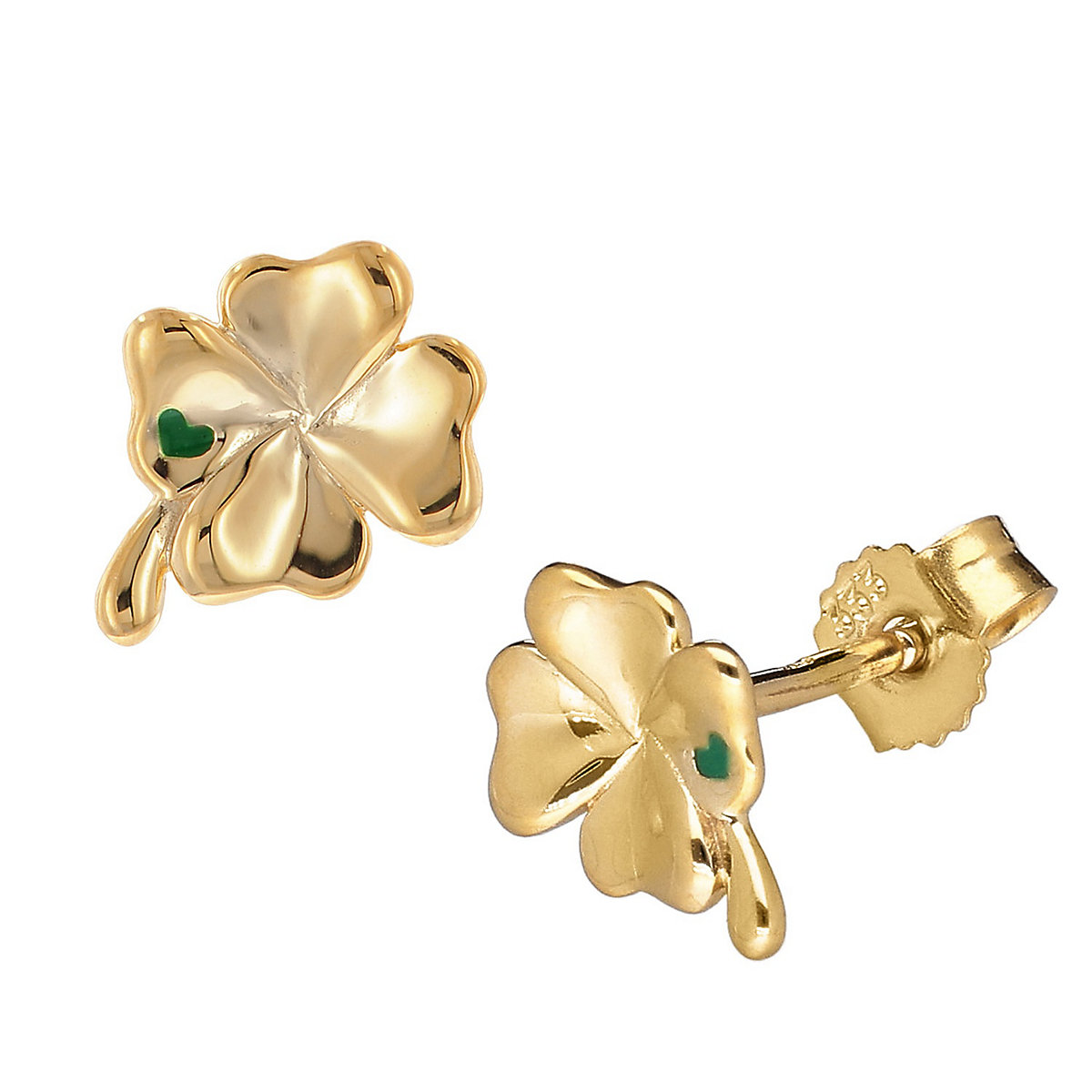 Kinder-Ohrringe Gold 333/8K Kleeblatt Ohrstecker Ohrstecker