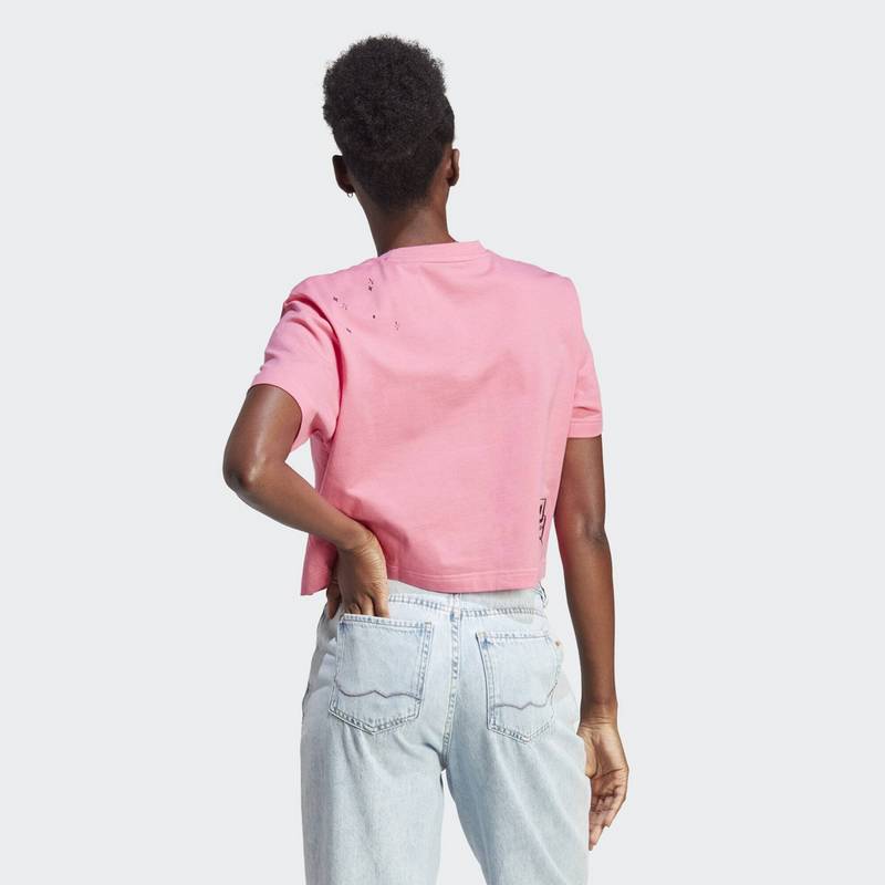 adidas Scribble Embroidery Crop-Shirt T-Shirt Damen